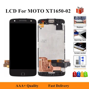 Patikrintas Ekranas Pantalla Už Motorola Moto XT1650-02 LCD Ekranas skaitmeninis keitiklis komplektuojami Su Rėmo moto Z Jėga XT1650-02