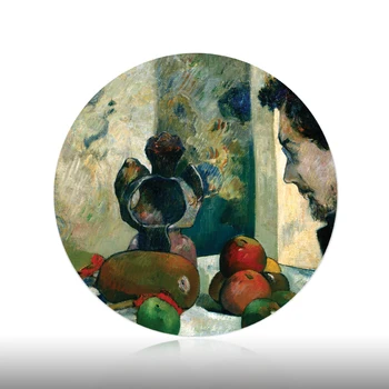 Paul Gauguin Tapyba, Dekoratyvinės Plokštės, Keraminės Namų Meno Patiekalas Viešbučio Kambarį Fone Ekranas Aliejaus Tapybai Plokštės