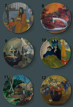 Paul Gauguin Tapyba, Dekoratyvinės Plokštės, Keraminės Namų Meno Patiekalas Viešbučio Kambarį Fone Ekranas Aliejaus Tapybai Plokštės