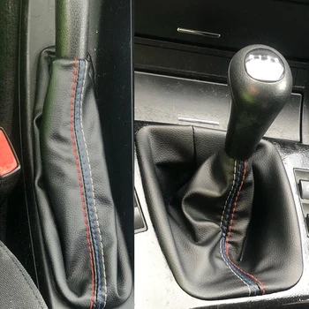 Pavarų Perjungimo Apykaklės Shift Knob Stick Manul rankinis Stabdis Odos Gaiter Įkrovos Padengti Atveju BMW 3 Serija E36 E46 M3 Automobilio Stiliaus