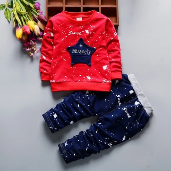 Pavasario aprangos Komplektai Vaikams drabužių Medvilnės megztinis 2 vienetų Rinkinių Kūdikių drabužiai Berniukams ir mergaitėms, Vaikų drabužiai