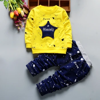 Pavasario aprangos Komplektai Vaikams drabužių Medvilnės megztinis 2 vienetų Rinkinių Kūdikių drabužiai Berniukams ir mergaitėms, Vaikų drabužiai