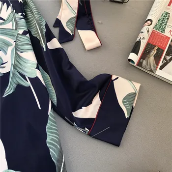Pavasario Spausdinimo Modelis Moterų Pajama Nustatyti Viskozė Sleepwear Ilgomis Rankovėmis Kelnės Du Popieriaus Kostiumas