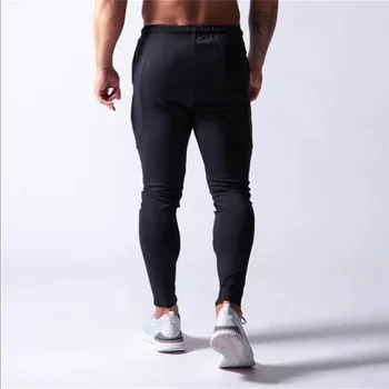 Pavasarį ir rudenį naujų greitai-džiovinimo kvėpuojantis vyriškos sportinės kelnės jogger fitneso sporto mados užtrauktukas kišenėje vyriškos kelnės