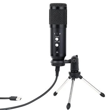 PC USB Mikrofonas Kondensatoriaus Rinkinys Įrašymas Mikrofonas su Stovu, Karaoke Podcasting 