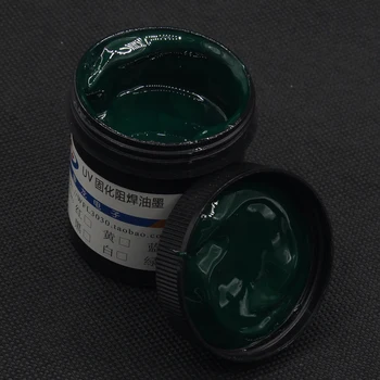 PCB UV šviesai dažai, Žalia PCB UV išgydomas lydmetalis atsispirti rašalo,lydmetalis kaukė UV rašalas