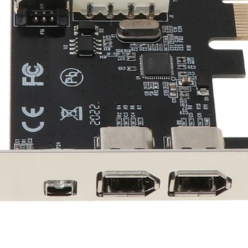 PCI-e 1X IEEE kai 1394a 4 Port(3+1) Firewire Kortelės Adapterį 6-4 Pin Kabelis Stalinį KOMPIUTERĮ