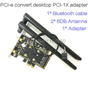Pci-e PCI Express 1x Adapteris Darbalaukio Keitiklis su 2*6dbi TV Antena 