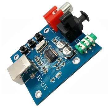 PCM2704 Audio DAC USB-S/PDIF Garso plokštė hifi VPK Dekoderis Valdybos 3.5 mm Analoginis Bendraašius Optinis 16bit 32KHz/44,1 KHz/48 khz E3-007