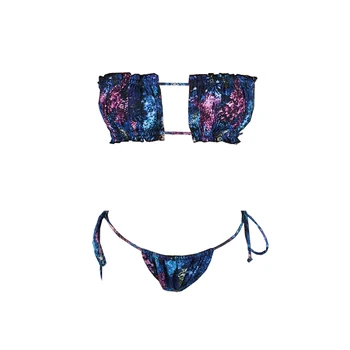 Peachtan Seksualios mikro bikinis 2020 mujer String dviejų dalių kostiumas Off-pečių maudymosi kostiumėliai, Aukštos sumažinti String bikini maudymosi kostiumą biquini