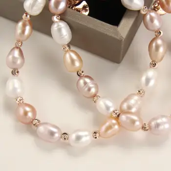 Pearl Apyrankės Gėlavandenių perlų mados Kelių Spalvų Apyrankės Moterims, Dovana Reguliuojamas charms Bangles Papuošalai AAA Pearl