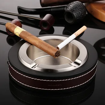 Peleninė Mados Prabangių Cigarų Natūralios Odos Metalo Kūrybinių Mados Boutique Didelė Peleninė Dovanos Stalo Peleninę