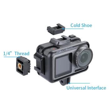 PGYTECH OSMO VEIKSMŲ DJI Osmo Veiksmų Sporto Camera Case Cover Atveju Korpuso Trikojis Mini Selfie Stick Mikrofonas LED Šviesos Accessories