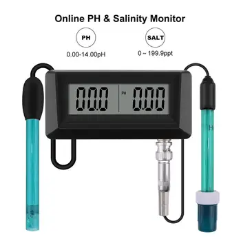 Ph-0259 internete PH ir druskingumo stebėti 2 1PH metrų profesinės vandens kokybės testeriai jūros, sodo ir hydroponic