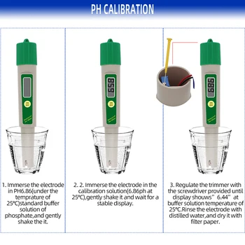 PH-03(II) Skaitmeninis PH-Metras Vandeniui Rūgštingumas Testeris Vandens Kokybės Bandymų Grynumas Stebėti 0.01 PH Detektorius, skirtas Akvariumas Baseinas 30% nuolaida