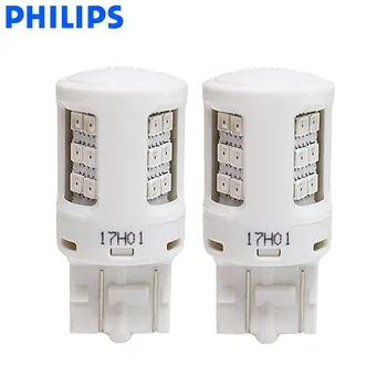 Philips LED W21/5W T20 7443 Ultinon LED 11066ULR Raudonos Spalvos Automobilio Posūkio Signalo Žibintai Stop Žibintas Stovėjimo Žibintai Uodega Lemputes, Pora