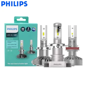 Philips Ultinon LED H1 H4 H7, H8, H11 H16 9005 HB3 HB4 9006 6000K Šviesus Automobilio LED Žibintų Auto Rūko Žibintai +160% Daugiau, Šviesus (Pora)