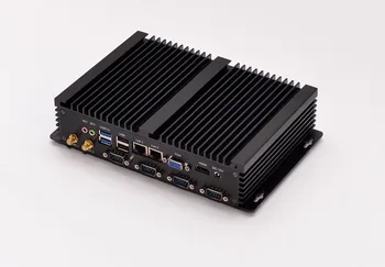 Pigiausia pramonės mini pc Ventiliatoriaus kompiuterio su USB 3.0 Dual Gigabit Lan, 4 COM HDMI Intel Celeron C1007U 