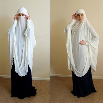 Pilnas Draudimas Musulmonų Moterų Maldos Suknelė Niquab Ilgas Šalikas Khimar Hijab Islamas Didelis Viršutinius Drabužius Ramadanas Arabų Artimuosius Rytus