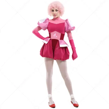 Pink Diamond Cosplay Moterų Helovinas Kostiumas Jumpsuit