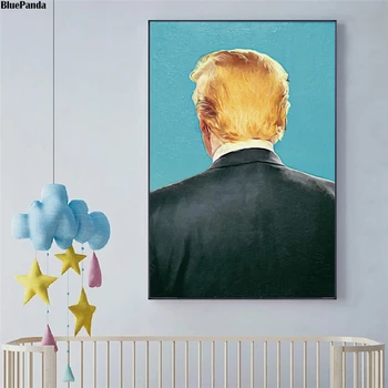 Pirmininkas Donald Trump Plakatas Šiaurės Stiliaus Sienos Meno Tapybos Drobės Abstrakčiai Spausdinti Dekoratyvinis Nuotraukos Kambarį Namų Dekoro