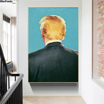 Pirmininkas Donald Trump Plakatas Šiaurės Stiliaus Sienos Meno Tapybos Drobės Abstrakčiai Spausdinti Dekoratyvinis Nuotraukos Kambarį Namų Dekoro