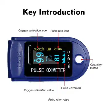 Piršto Pulse oximeter Kraujo Deguonies Įsotinimo Metrų Piršto SPO2 PR Stebėti deguonies jutiklis Spalvotas ekranas