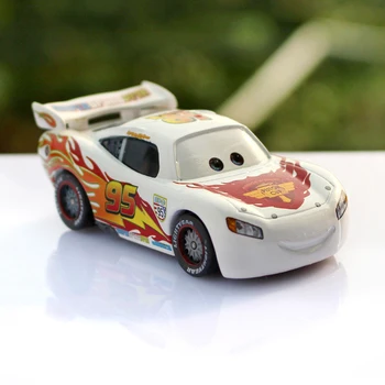 Pixar Automobilių White Limited Edition Žaibas McQueen 1:55 Masto Diecast Metalo Lydinio Modle Brio Mielas Žaislai Vaikams Dovanos