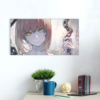 Pjūklą Vyras Makima anime Įrėminti, Medinis Rėmas, drobės tapybos dekoro sienos menas nuotraukas kambario studijos namų puošybai spaudinių plakatas