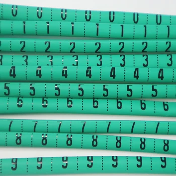 Plastikiniai šilumos susitraukiančių vamzdelis kabelio žymeklis etiketės Vielos Skaičius nuo 0 iki 9, 1-16mm Spalvos PVC kabelių žymekliai izoliacija trauktis santykis 2:1