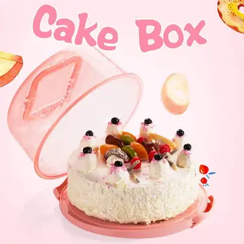 Plastikinis Apvalus tortas Langelis Konteinerio Nešiojamą Gimtadienio Nešiojamų skaidrus cake box Kostiumas 6-8 colių pyragas vieno sluoksnio pyragas