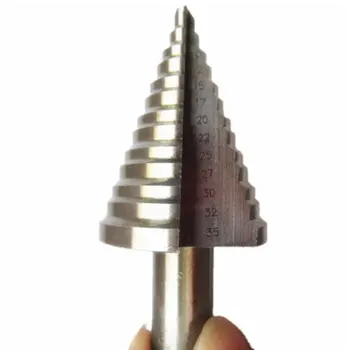 Plieno Žingsnis Kūgio Tiek Geležies, 5-35 mm Hex Karka Plieno Žingsnis Spiralės Kūgio Gręžimo Įrankis