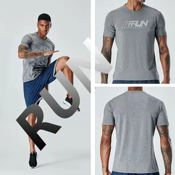 Plius dydis 3XL 4XL marškinėliai Prekės Viršūnes & Tees Quick Dry Slim T-shirt Vyrai Veikia treniruoklių Salė, Krepšinio, sporto Drabužiai Trumpas rankovės