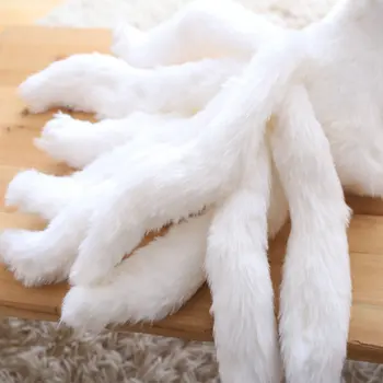 Pliušinis white fox pasakos iliustracija Devynių uodegų fantastinis Reljefiniai ilga uodega įdaryti simulatian aniamls žaislai vaikams