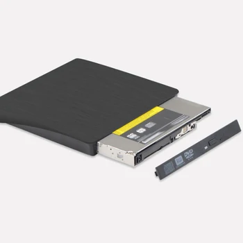 Plonas USB3.0 SATA Išorinis DVD Talpyklos Kieto Plastiko Atveju Nešiojamas kompiuteris Notebook 9.0/9.5/12.7 mm CD-ROM Atveju Be Optinis įrenginys