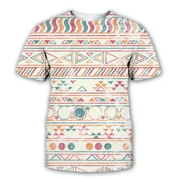 PLstar Kosmosas 2019 M. Vasarą Naujas Vintage Mados bohemijos t-shirt genčių totem 3D Atspausdintas Vyrai Moterys Streetwear Atsitiktinis T shirts KS08