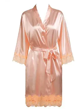 Plus Size Nėrinių Kratinys Bridesmaids Nuotakos Apdaras Seksualus apatinis Trikotažas Moterims, Šilko Vestuves Kimono Rūbeliai Pižamą Sleepwear bathrob
