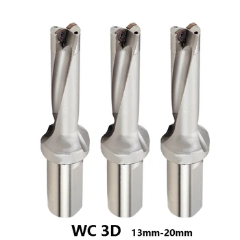 PO Pjovimo Įterpti Grąžtai 3D WC U Gręžimo 13mm-20mm CNC Tekinimo naudoti WCMT Karbido Įdėklai Seklių Skylių Gręžimas