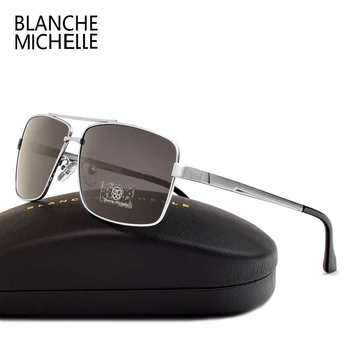 Poliarizuoti Akiniai nuo saulės Vyrams Dizaineris UV400 Saulės akiniai Vyras Vairavimo Sunlgass Mens 2020 M. Derliaus Stačiakampio okulary oculos Su dėžute