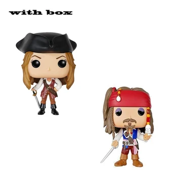 POP NAUJŲ Piratų Kapitonas ELIZABETH SWANN Captain JACK Sparrow su būda Pav Žaislų Kolekcijos modelis žaislas vaikams