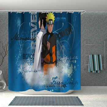 Populiarus Anime Naruto 3D Spausdinimo Poliesterio Audinio Dušo Užuolaidos Vonios Užuolaidų Vandeniui Kablys Vonios Užuolaidų 06