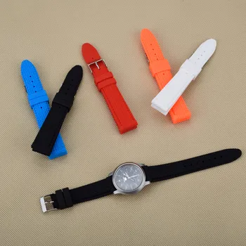 Populiarus Dizainas, Vintage Minkštas Ekologiškas Juodas Raudonas Silikoninis Watchband Laikrodžių Dirželiai 18mm 20mm 22mm Skirtingų spalvų, 24mm