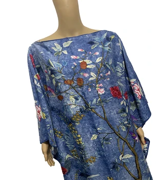 Populiarus الأوروبية الملابس Gėlių Spausdinti Vasaros Bohemijos lady kaftan suknelė Batwing Rankovės Dubajaus Musulmonų Moterų Paplūdimio Abaja Suknelė