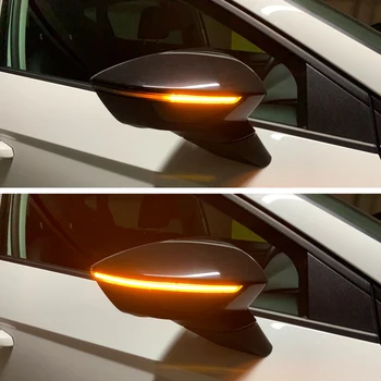 Pora Dinaminis Indikatorių už Seat Leon III 5F Ibiza KJ Arona LED Posūkio Signalo Pusės Veidrodėlio lemputė 2013 2017 2018