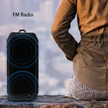 Portable Bluetooth Speaker Belaidžio atsparus Vandeniui Garsiakalbis TWS Bosinė Kolonėlė Lauke Galinga Boso žemų dažnių garsiakalbis Boombox AUX TF USB FM
