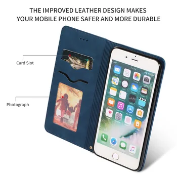 Prabanga lietimui jautrus Flip Case For iPhone 12 11 Pro Max Verslo Odinis dėklas iPhone Xs Xr X 7 8 Plius SE2020 Piniginės Padengti Knyga