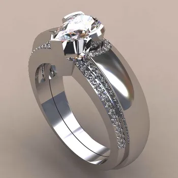 Prabanga Moterų Cirkonis Akmuo Žiedas Nustatyti Unikalų Stilių Crystal Aukso Spalvos Vestuvinius Žiedas Žada Sužadėtuvių Žiedai Moterims