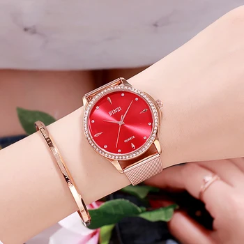 Prabanga Ponios Žiūrėti Vandeniui Moterų Laikrodis Romantiška Rožinė Aukso Moterų Laikrodžiai 2019 Relogio Feminino Reloj Mujer 2020 M.