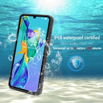 Prabangus Ekstremalių vandeniui telefoną atveju Huawei 30 Pro Skaidrų lauke, nardymas dulkėms atsparus smūgiams poveikis apima atvejus