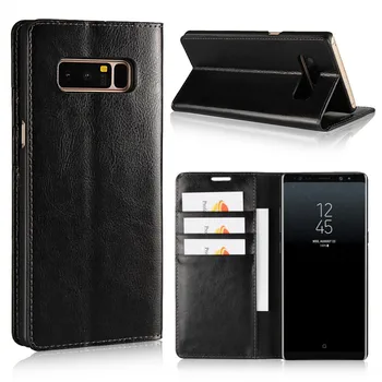 Prabangus Odinis Flip Case For Samsung Galaxy Note8 Atveju Samsung Note 8 Byloje Apsaugos Piniginės Telefono Dangtelį Galaxy Note 8 Coque